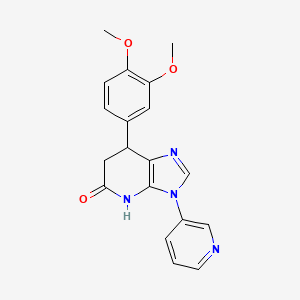 molecular formula C19H18N4O3 B11471779 7-(3,4-dimethoxyphenyl)-3-(pyridin-3-yl)-6,7-dihydro-3H-imidazo[4,5-b]pyridin-5-ol 