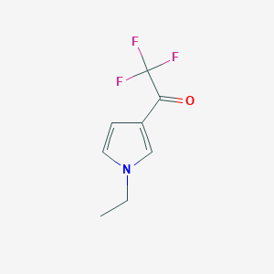 molecular formula C8H8F3NO B114718 1-(1-ethyl-1H-pyrrol-3-yl)-2,2,2-trifluoroethanone CAS No. 144219-82-9