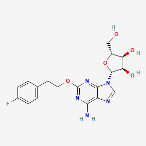 molecular formula C₁₈H₂₀FN₅O₅ B1147182 2-[2-(4-氟苯基)乙氧基]腺苷 CAS No. 131865-85-5