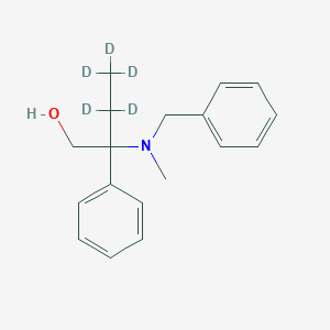 molecular formula C₁₈H₁₈D₅NO B1147190 2-(N-Benzyl-N-methyl)amino-2-phenylbutanol-d5 CAS No. 1330265-76-3