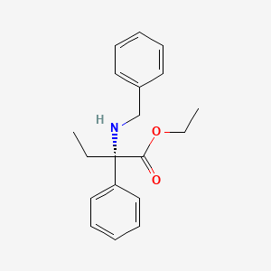 molecular formula C₁₉H₂₃NO₂ B1147195 Ethyl (S)-2-(benzylamino)-2-phenylbutanoate CAS No. 1330183-23-7