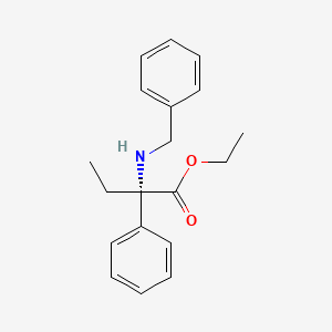 molecular formula C₁₉H₂₃NO₂ B1147195 N-Benzyl-2-ethyl-2-phenylglycine Ethyl Ester CAS No. 1330183-23-7