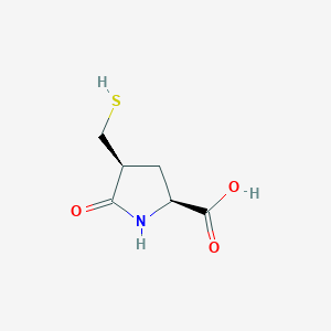 molecular formula C6H9NO3S B1147202 (2S,4S)-4-(Mercaptomethyl)-5-oxopyrrolidine-2-carboxylic acid CAS No. 153400-77-2