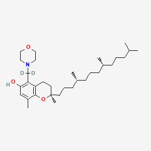 molecular formula C₃₂H₅₅NO₃ B1147217 (2R)-5-[dideuterio(morpholin-4-yl)methyl]-2,8-dimethyl-2-[(4R,8R)-4,8,12-trimethyltridecyl]-3,4-dihydrochromen-6-ol CAS No. 936230-68-1