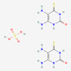 molecular formula C8H14N8O6S3 B1147225 4,5-Diamino-2-hydroxy-6-mercaptopyrimidine hemisulfate salt CAS No. 146692-40-2