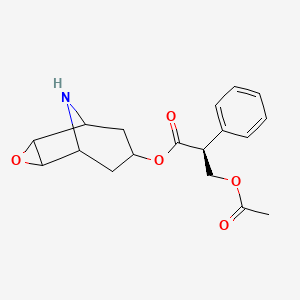 molecular formula C₁₈H₂₁NO₅ B1147233 O-Acetyl-(-)-norscopolamine CAS No. 5027-68-9