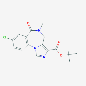 molecular formula C17H18ClN3O3 B114724 tert-Butyl 8-chloro-5,6-dihydro-5-methyl-6-oxo-4H-imidazo(1,5-a)(1,4)benzodiazepine-3-carboxylate CAS No. 146137-59-9