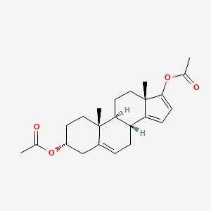 molecular formula C₂₃H₃₀O₄ B1147244 (3alpha)-Androsta-5,14,16-triene-3,17-diyl diacetate CAS No. 34635-42-2