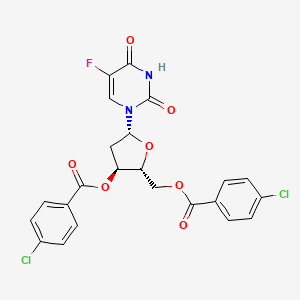 molecular formula C₂₃H₁₇Cl₂FN₂O₇ B1147250 3,5-Di-O-p-chlorobenzoyl floxuridine CAS No. 1582-79-2