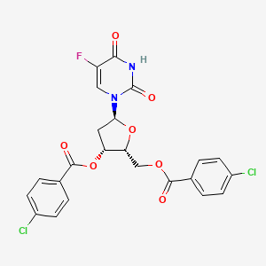 molecular formula C₂₃H₁₇Cl₂FN₂O₇ B1147251 3,5-Di-O-p-chlorobenzoyl |A-Floxuridine CAS No. 110558-30-0