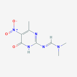 molecular formula C8H11N5O3 B1147252 2-[(Dimethylamino)methylene]amino-6-methyl-5-nitro-4-pyrimidinol CAS No. 151587-54-1