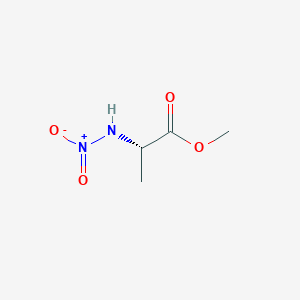 molecular formula C4H8N2O4 B1147261 Alanine, N-nitro-, methyl ester (9CI) CAS No. 130642-16-9