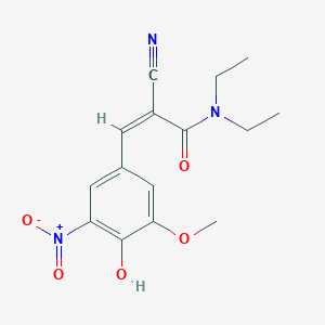molecular formula C₁₅H₁₇N₃O₅ B1147268 (E/Z)-3-O-Methyl Entacapone CAS No. 146698-91-1