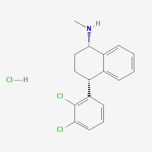 molecular formula C₁₇H₁₈Cl₃N B1147270 rac-cis-2,3-Dichloro Sertraline Hydrochloride CAS No. 1198084-29-5