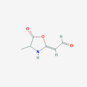 molecular formula C6H7NO3 B1147271 (2Z)-(4-Methyl-5-oxo-1,3-oxazolidin-2-ylidene)acetaldehyde CAS No. 152420-77-4