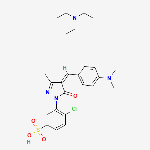molecular formula C25H33ClN4O4S B1147278 4-Chloro-3-[4-[4-(dimethylamino)benzylidene]-3-methyl-5-oxo-2-pyrazolin-1-yl]benzenesulfonic acid Triethylammonium salt CAS No. 143193-48-0