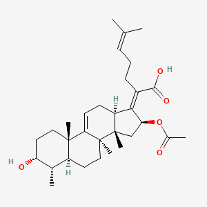 molecular formula C₃₁H₄₆O₅ B1147279 9,11-Anhydro Fusidic Acid CAS No. 74048-41-2