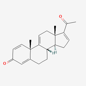 molecular formula C₂₁H₂₄O₂ B1147300 Pregna-1,4,9(11),16-tetraene-3,20-dione CAS No. 117048-56-3