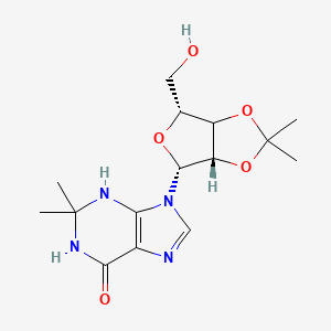 molecular formula C₁₅H₂₂N₄O₅ B1147310 2,3-Dihydro-2,2-dimethyl-2',3'-O-(1-isopropylidene)inosine CAS No. 136207-52-8