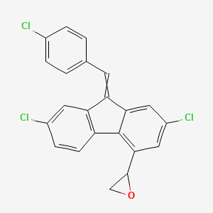 2-[2,7-Dichloro-9-[(4-chlorophenyl)methylidene]fluoren-4-yl]oxirane