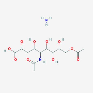 5-Acetamido-9-acetyloxy-4,6,7,8-tetrahydroxy-2-oxononanoic acid;azane