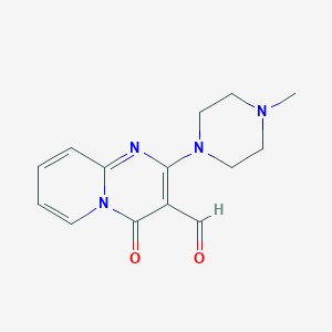 molecular formula C14H16N4O2 B114732 2-(4-methylpiperazin-1-yl)-4-oxo-4H-pyrido[1,2-a]pyrimidine-3-carbaldehyde CAS No. 154816-49-6