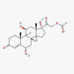 molecular formula C₂₃H₃₂O₇ B1147324 21-O-Acetyl 6alpha-Hydroxy Cortisol CAS No. 67012-81-1