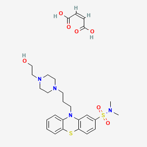 molecular formula C₃₀H₃₈N₄O₁₀S₂ B1147332 (Z)-but-2-enedioic acid;10-[3-[4-(2-hydroxyethyl)piperazin-1-yl]propyl]-N,N-dimethylphenothiazine-2-sulfonamide CAS No. 123937-18-8