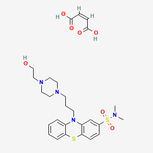 molecular formula C₃₀H₃₈N₄O₁₀S₂ B1147332 Thioproperazine Difumarate CAS No. 123937-18-8
