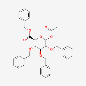 B1147337 Benzyl 2,3,4-Tri-O-benzyl-D-glucuronate Acetate CAS No. 4550-93-0