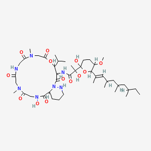 molecular formula C43H73N7O13 B1147338 Verucopeptin CAS No. 138067-14-8