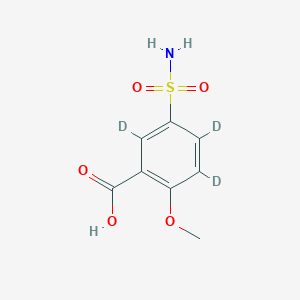 molecular formula C₈H₆D₃NO₅S B1147349 2-Methoxy-5-sulfamoylbenzoic Acid-d3 CAS No. 123958-85-0