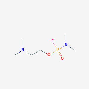 molecular formula C6H16FN2O2P B114735 2-[dimethylamino(fluoro)phosphoryl]oxy-N,N-dimethylethanamine CAS No. 141102-74-1