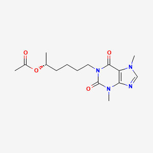 molecular formula C15H22N4O4 B1147356 [(2R)-6-(3,7-dimethyl-2,6-dioxopurin-1-yl)hexan-2-yl] acetate CAS No. 174455-55-1