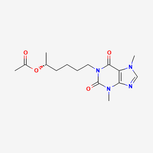molecular formula C₁₅H₂₂N₄O₄ B1147356 [(2R)-6-(3,7-dimethyl-2,6-dioxopurin-1-yl)hexan-2-yl] acetate CAS No. 174455-55-1