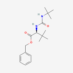 molecular formula C₁₈H₂₈N₂O₃ B1147364 N-tert-Butylcarbamoyl-L-tert-leucine Benzyl Ester CAS No. 1391068-03-3