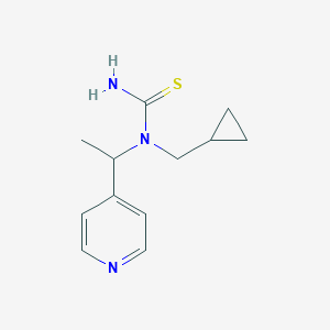 molecular formula C12H17N3S B114737 N-(Cyclopropylmethyl)-N-[1-(pyridin-4-yl)ethyl]thiourea CAS No. 155047-58-8