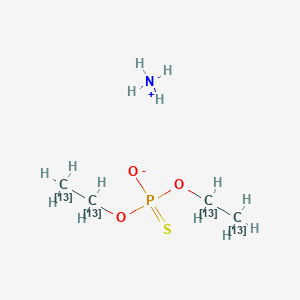 molecular formula ¹³C₄H₁₄NO₃PS B1147396 O,O-Diethyl Thiophosphate-13C4 Ammonium Salt CAS No. 1330162-89-4