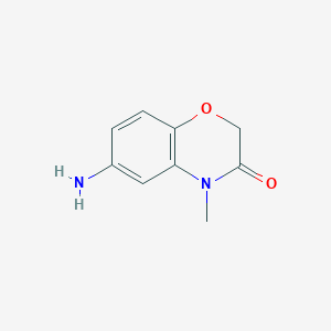 molecular formula C9H10N2O2 B011474 6-amino-4-methyl-2H-1,4-benzoxazin-3(4H)-one CAS No. 103361-43-9