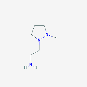 molecular formula C6H15N3 B114740 2-(2-Methylpyrazolidin-1-yl)ethanamine CAS No. 155429-86-0