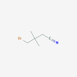 B1147416 4-Bromo-3,3-dimethylbutanenitrile CAS No. 129415-93-6