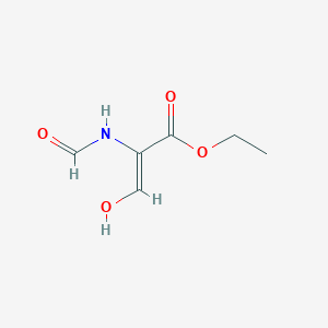molecular formula C₆H₉NO₄ B1147421 2-(Formylamino)-3-hydroxy-2-propenoic Acid Ethyl Ester CAS No. 61934-93-8