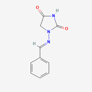molecular formula C₁₀H₉N₃O₂ B1147426 1-Benzylideneaminohydantoin CAS No. 2827-57-8
