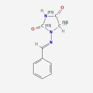 B1147427 1-Benzylideneaminohydantoin-13C3 CAS No. 1331666-40-0