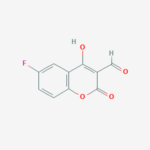molecular formula C10H5FO4 B1147452 6-Fluoro-4-hydroxy-2-oxo-2H-chromene-3-carbaldehyde CAS No. 126214-26-4