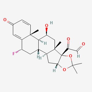 molecular formula C₂₄H₂₉FO₆ B1147456 21-Dehydro Flunisolide CAS No. 1188271-69-3
