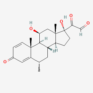 molecular formula C₂₂H₂₈O₅ B1147460 21-Dehydro-6alpha-Methylprednisolone, Partially Hydrated CAS No. 58636-50-3