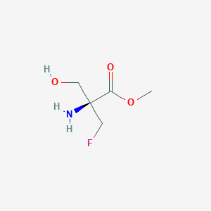 molecular formula C5H10FNO3 B1147465 Serine, 2-(fluoromethyl)-, methyl ester CAS No. 151028-30-7