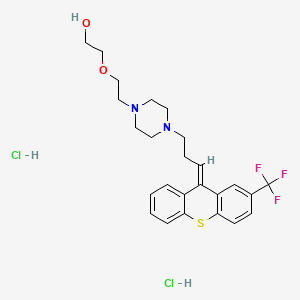 molecular formula C₂₅H₃₁Cl₂F₃N₂O₂S B1147467 2-(2-(4-(3-(2-(Trifluoromethyl)-9H-thioxanthen-9-ylidene)propyl)piperazin-1-yl)ethoxy)ethanol dihydrochloride CAS No. 1535-17-7