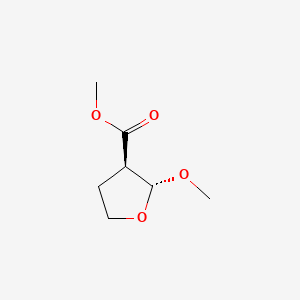 molecular formula C7H12O4 B1147468 (2R,3R)-Methyl 2-methoxytetrahydrofuran-3-carboxylate CAS No. 143789-17-7